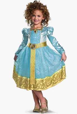 Brave Merida Deluxe Costume - Auqa/Gold Medium (7-8) • $19.99