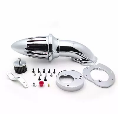 Bullet Air Cleaner Intake Filter Kit For Honda Vtx1300 Vtx 1300 1986-2012 Chrome • $92.54