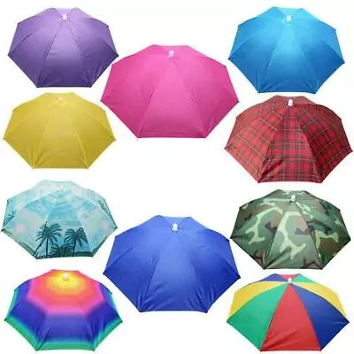 $7.35 • Buy Favor Foldable Sun Umbrella Hat Golf Fishing Camping Headwear Hot Cap T6M8
