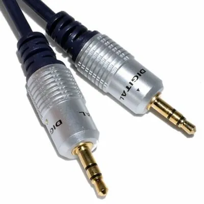 0.5m SHIELDED OFC 3.5mm Jack Plug Aux Cable Audio Lead To Headphone/MP3/iPod/Car • £3.99