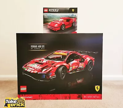 LEGO Ferrari 2 Sets Speed Champions 75890 F40 +Technic 42125 Ferrari 488 GTE • $539.95