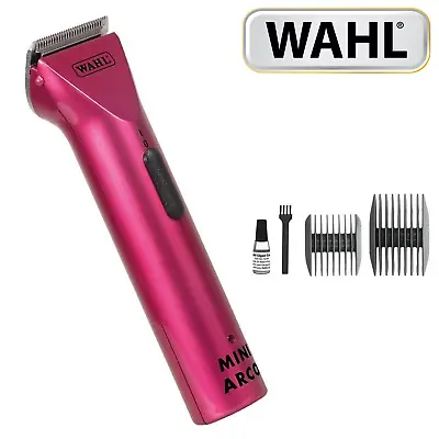 Wahl Mini Arco Cord Cordless Animal Trimmer Grooming Set Pink WM6565-800 • £85.99