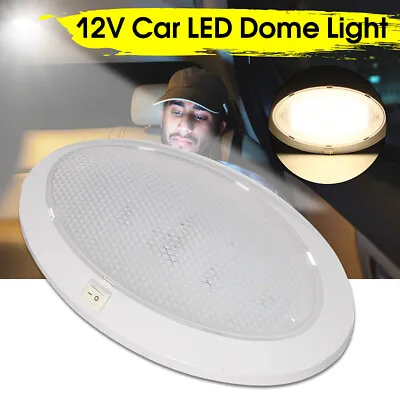 LED 12V Pancake Light RV Caravan Trailer Boat Interior Ceiling Oval Light Lamp • $21.69