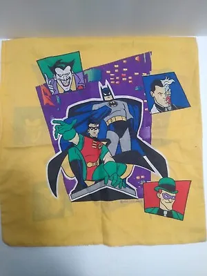Vintage Batman Robin DC Comics Pillow Case 1995 Rare Square Pillow No Stuffing  • $29.99