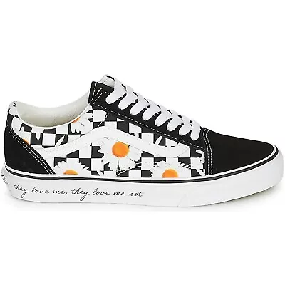 Vans Old Skool Skate Shoes Love Me/Love Me Not Daisy  Black/White • $63.99