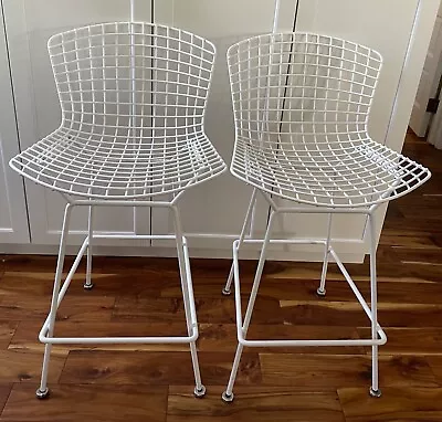 Knoll Bertoia Bar Stools Preowned Set Of 2 White • $261