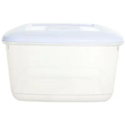 10L Clear Square Plastic Dry Food Storage Container Box With Lid Large BPA Free • £9.99