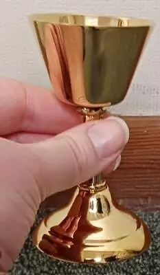 Miniature Polished Brass Chalice For Build Your Own Travel Sick Call Set 3.5 In • $14.50