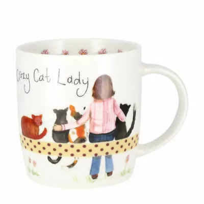 Alex Clark Mug Crazy Cat Lady Paw Prints China Coffee Cup Gift Idea Kitty Lovers • £12.80