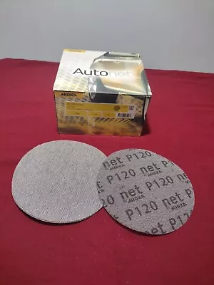 Mirka Autonet 6  Mesh Grip 120 Grit Sanding Discs 50 Count Item# AE24105012 • $30
