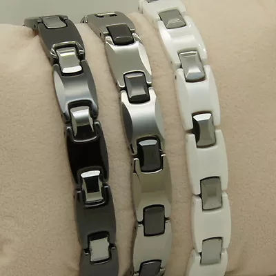 10mm Vary Length Men/women  Hi-tech Scratch Proof Tungsten & Ceramic Bracelet  • $32.99