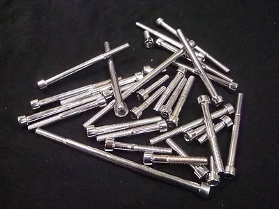 VIRAGO XV750 81 - 83 CHROME ENGINE ALLEN BOLT KIT Chopper Bobber Cafe Motor 750 • $52.52