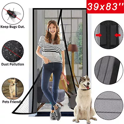 Hands-Free Magnetic Screen Door Mesh Net BLOCK Mosquito Fly Insect Bug Curtain • $21.99