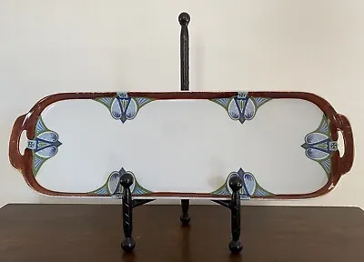 VTG Moritz Zdekauer Art Deco Oval Dresser Vanity Tray MZ Austria Porcelain • $48