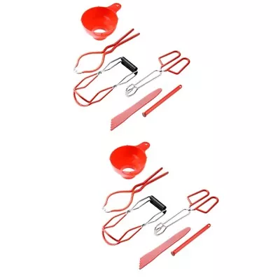  2 Sets Pliers Clip Jam Jar Lifter Magnetic Lid Canning Tongs • £33.48