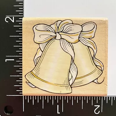 Hero Arts Wedding Bells Ribbon Bows E1182 Wood Mounted Rubber Stamp • $3.99