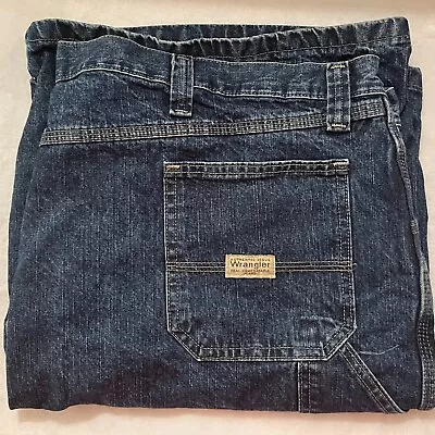 Men's Big & Tall Wrangler Carpenter Relaxed Blue Denim Jean Shorts (Size 50 REG) • $15