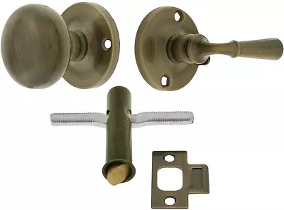 21250-005 Premium Quality Solid Storm Screen Door Latch Antique Brass • $44.56