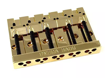 Gold OMEGA High Mass Badass V Style 5-string Bass Guitar Bridge BB-3360-002 • $52