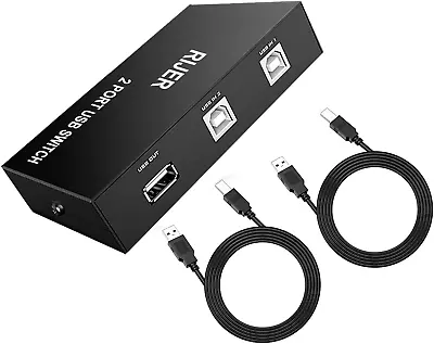 Printer Cable Splitter One Printer Two Computers 2 Port USB Switch USB 2.0 • $24.79