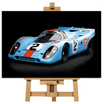 Vintage Porsche 917 K Le Mans Canvas Picture Print Ready To Hang • £21.98