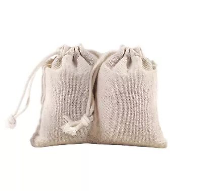 Cotton Muslin Bags 4 X 3 Inches Drawstring Mesh Bags Reusable Biodegradable... • $6.76