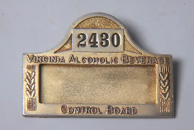 Vintage Obsolete VIRGINIA ALCOHOLIC CONTROL BOARD Badge Pin Collectible • $9