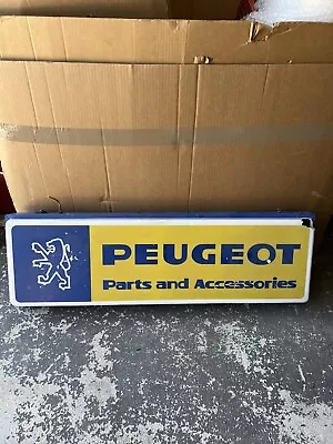 Vintage Peugeot Shop Sign / Light Up Mechanic Sign - Auto Parts & Accessories • $149