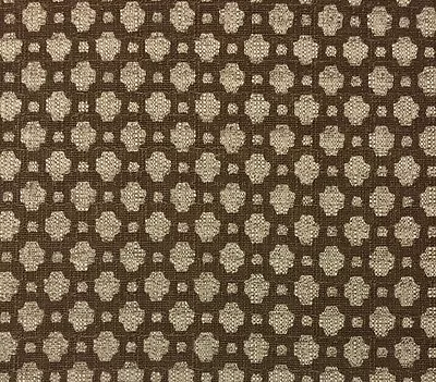 Ballard Designs Marlow Mocha Brown Geometric Medallion Fabric By The Yard 55 W • $10.93