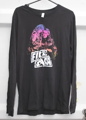 Fire Saga T-Shirt Size L Eurovision Iceland Lars And Sigrit Ferrell  Long Sleeve • £25