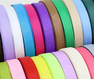 £0.99 • Buy GROSGRAIN RIBBON 10mm - (3/8) In Plain Solid Colours UK Seller