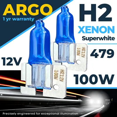 H2 Xenon Super White 100w Headlight Bulbs Front Fog Light Hid Headlamp Bulbs 12v • $13.18