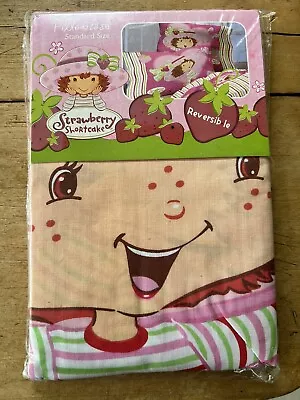 NEW~VINTAGE STRAWBERRY SHORTCAKE Pink Double Sided PILLOWCASE~BRAND/PACKAGE~ • $28