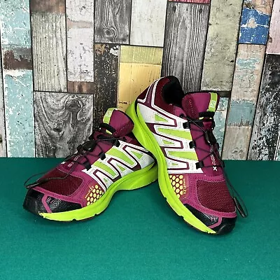 Salomon Womens Citytrail X-Mission 2 Contagrip Purple/Green Running Shoes Uk 6.5 • £34.95