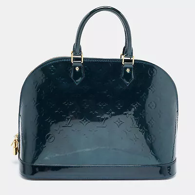 Louis Vuitton Blue Nuit Monogram Vernis Alma GM Bag • $959.70