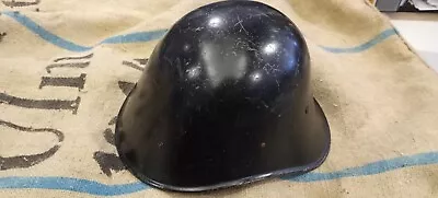 Dutch WWII M33R M34 Black Police Military Helmet • $100