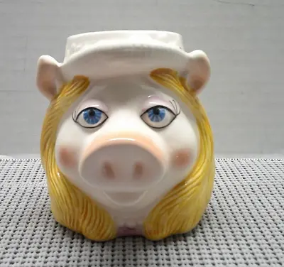 Vintage Miss Piggy Muppets Ceramic Mug Coffee Cup Sigma 1988 • $21.77