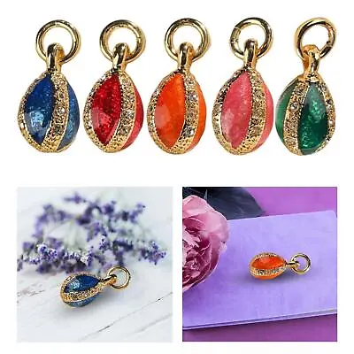 Easter Egg Charm Metal Decoration Enamel For Necklace Jewelry Making Earring • £5.76
