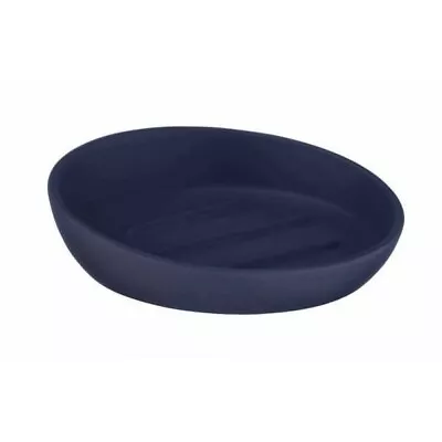 Wenko Badi Ceramic Soap Dish - Matt Dark Blue • £11.99