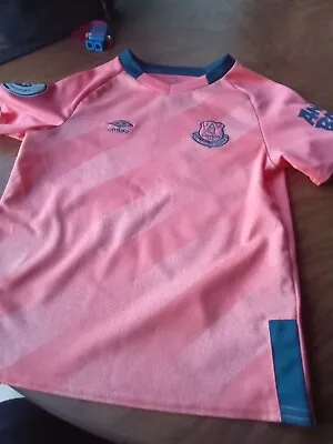 Kid's Everton Football Shirt Umbro Away Kit - 6-7 Years - Pink - NWD • £10