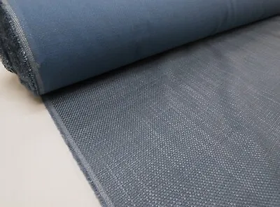 LAURA ASHLEY DALTON SEASPRAY (Blue) Woven Linen Upholstery Fabric • £11.95