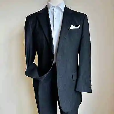 JOS A BANK Mens 2 Piece Suit Blazer Jacket 42L Pant 36Wx31L Cashmere/Wool Gray  • $149