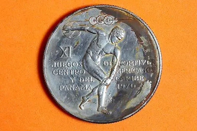 1970 Panama 5 Balboas Silver Coin #M16587 • $35