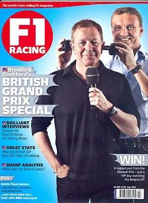 F1 RACING MAGAZINE - JULY 2011 - BRITISH GRAND PRIX SPECIAL- Excellent Condition • £2.75