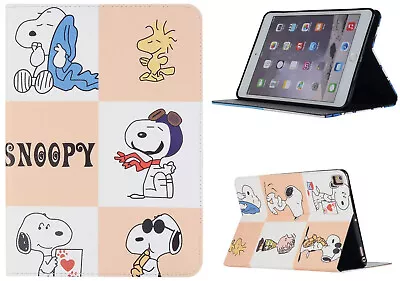 For Apple IPad Mini 1 2 3 4 5 Snoopy Dog Cartoons Stand Smart Case Cover • £20.99