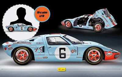 Build Ford GT40 1/8 Scale 24 Hours Of Le Mans 1970s Altaya Planeta DeAgostini • $12