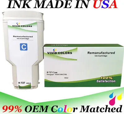 $78.99 • Buy VC Remanufactured Cyan F9J76A HP727 Ink Cartridge For T2500 Printer 300ML
