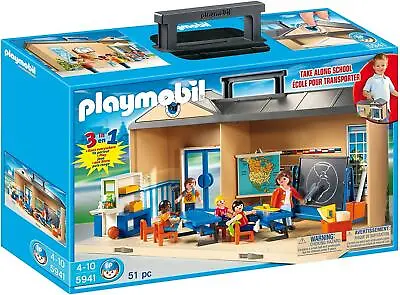 £35.99 • Buy Playmobil 5941 Take Along School Playset | 51 Pieces With 5 Figures Carry Case