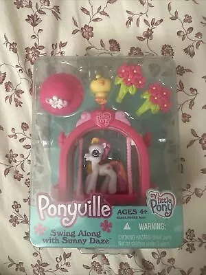 My Little Pony Ponyville Swing Along W Sunny Daze 2006 NEW Hat Flowers Bird • $20