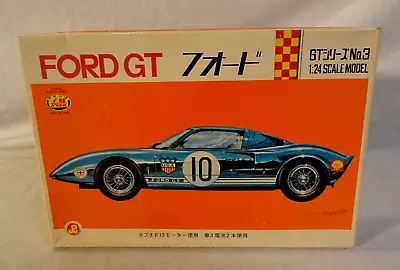 Look! 1960`s Aoshima Japan Motorized Ford G.t. 40 Lemans Race Car 1/24 Model! • $9.99